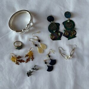 Boho Silver and Gold Earring for Jewelry Lot, Bracelet and Ring